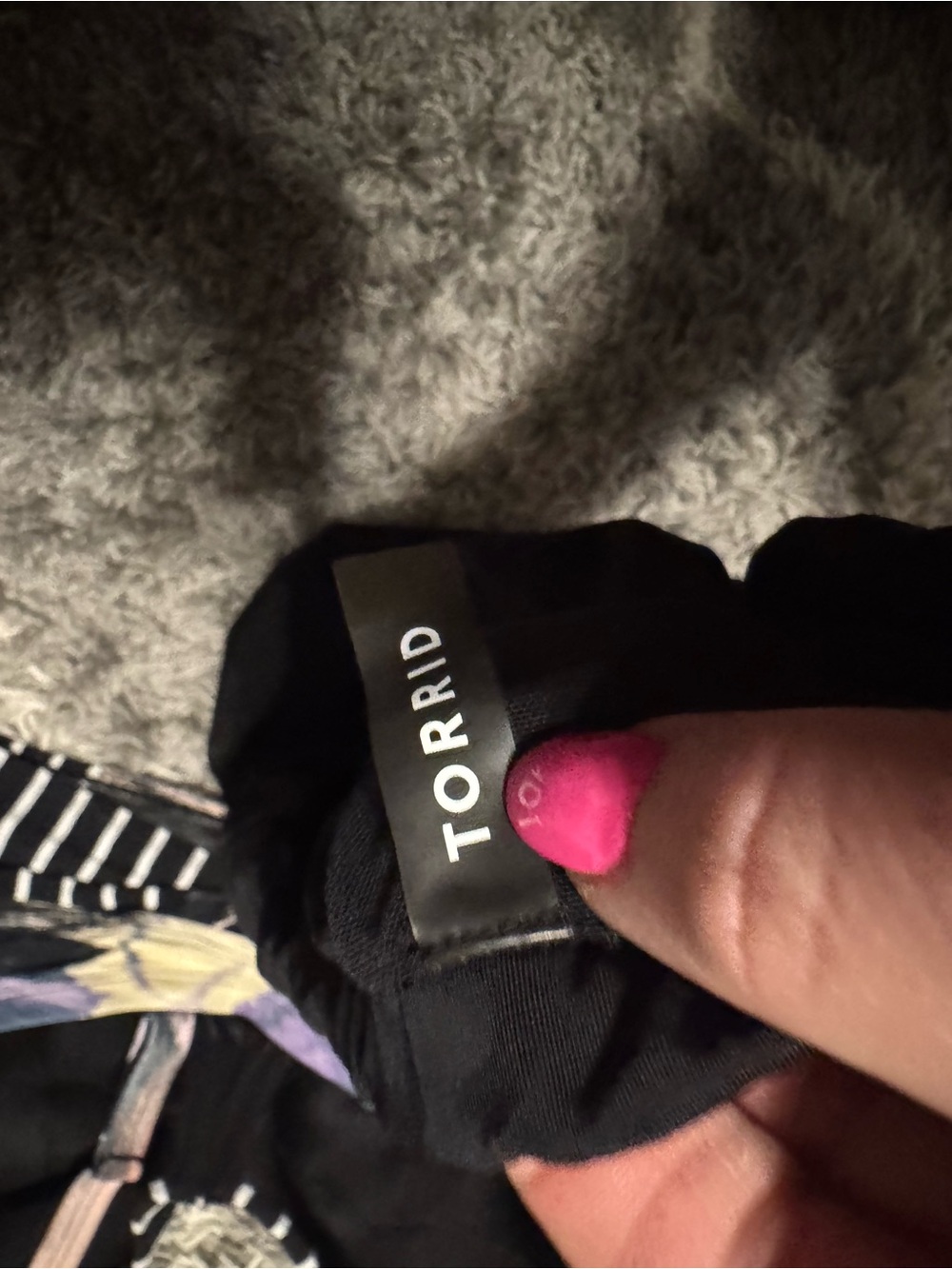 torrid Black Bikini Top with Multicolor Abstract Accents - Picture 3 of 5